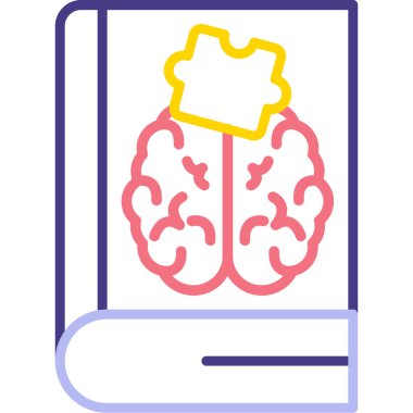 Beyin. Web simgesi basit illüstrasyon