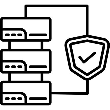 Ağ Sunucusu. Basit illüstrasyon