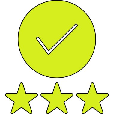 Yıldız simgesi. Web için geri besleme vektör simgelerinin basit illüstrasyonu