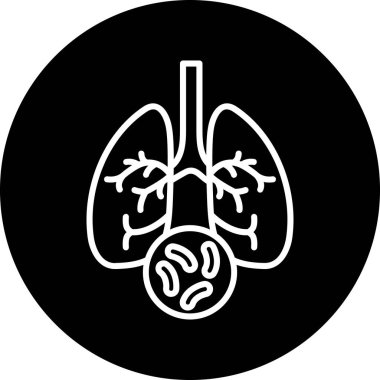 İnsan akciğer simgesi, vektör illüstrasyonu