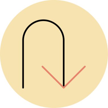 Saatin tek bir izole edilmiş simgesinin vektör çizimi