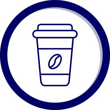 Bardak. Web simgesi basit illüstrasyon