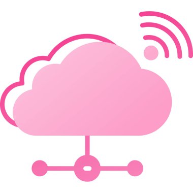 Bulut hesaplama simgesi. Basit tasarım