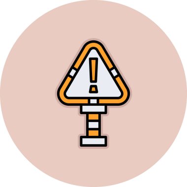 Yol işareti vektör tasarımı ile trafik işareti