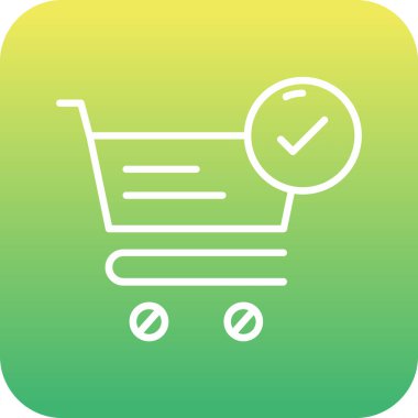 Benzersiz alışveriş arabası vektör simgesi