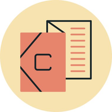 belge simgesi, vektör çizimi