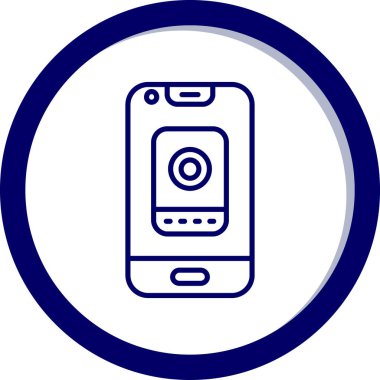 Cep telefonu. Web simgesi vektör illüstrasyonu