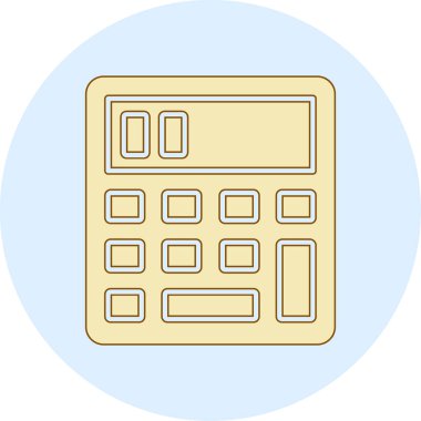 hesap makinesi simgesi vektör illüstrasyonu