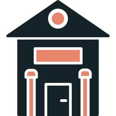 Hastane. Web simgesi basit illüstrasyon