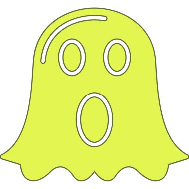 Hayalet ikonu. özet hayalet vektör simgesi