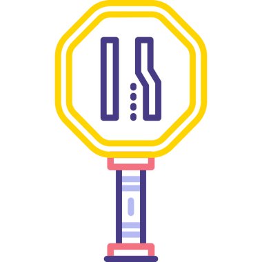 Trafik levhası. Web simgesi basit illüstrasyon