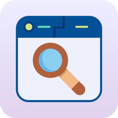 Ara. Web simgesi basit illüstrasyon