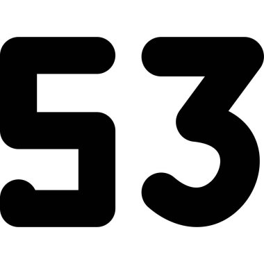 5 numaralı simgenin vektör illüstrasyonu