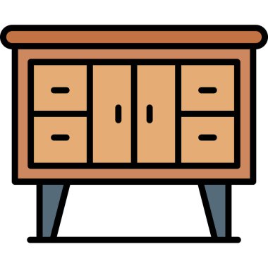 Mobilya ikonu. Basit tasarım