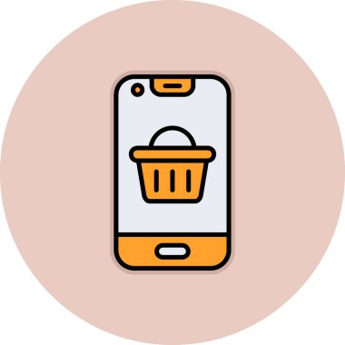 Alışveriş. Web simgesi basit illüstrasyon