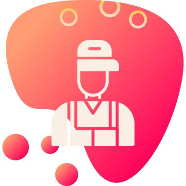 işçi simgesi, vektör illüstrasyonu