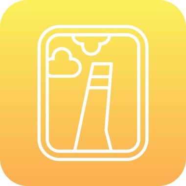 Ölçüm tüplü sarı bir ikonun vektör illüstrasyonu