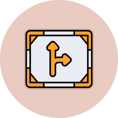 Yol işareti simgesi. vektör illüstrasyonu