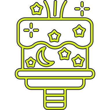 Çizgi film simgesinin vektör çizimi