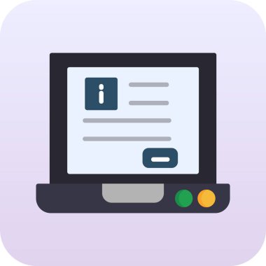 Bilgisayarın modern simgesinin vektör illüstrasyon tasarımı