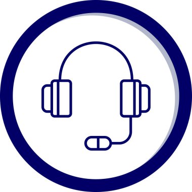 Kulaklık vektör simgesi modern basit vektör illüstrasyonu