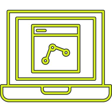 bilgisayar ekranı izole edilmiş simge tasarımı vektör çizimi