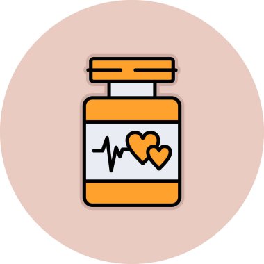 Kişisel ve ticari kullanım için kalp vektör simgesi modern basit vektör çizimi