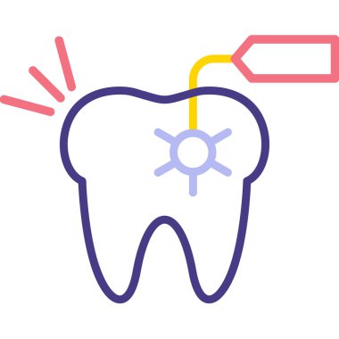 diş simgesi vektör illüstrasyonu