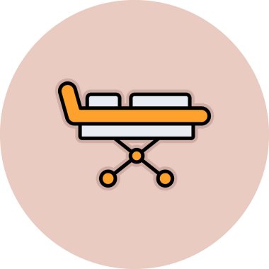 sandalye düz simge vektör çizim