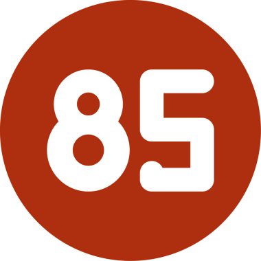 Rozet renk vektörü illüstrasyonunda 86 yıllık simge