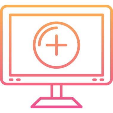 Bilgisayar. Web simgesi basit illüstrasyon