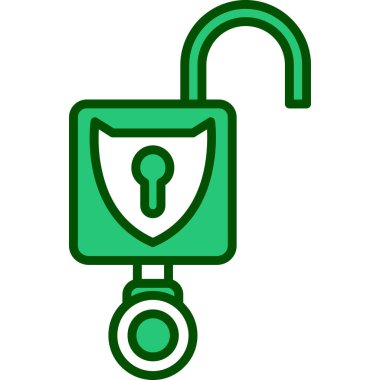 Kilit. Web simgesi basit illüstrasyon