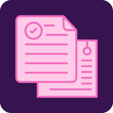 Belge. Web simgesi basit illüstrasyon