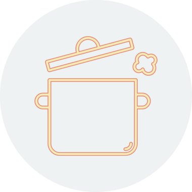 Mutfak gereçleri simgesi. Basit vektör illüstrasyonu