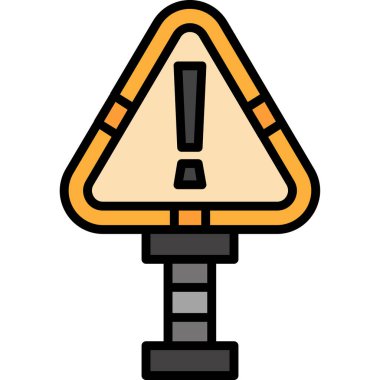 trafik koni simgesi, vektör çizim