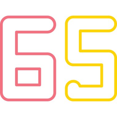 5 numaralı işaret tasarım şablonu.