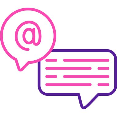 Mesaj var. Web simgesi basit illüstrasyon