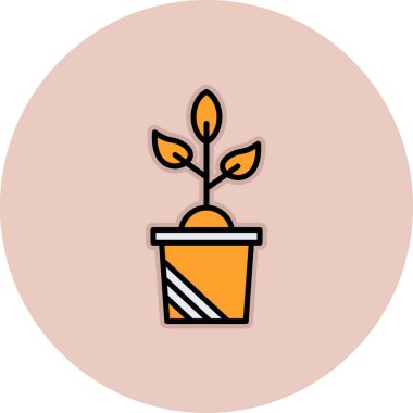 Bitki. Web simgesi basit tasarım