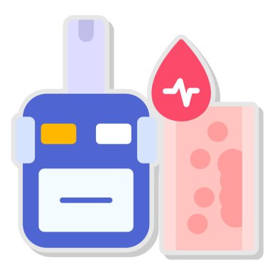 Elektronik kan testi. Basit tasarım simgesi.