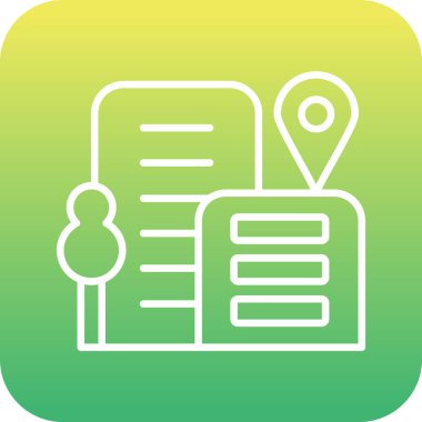 Vektör konumu simge illüstrasyonu