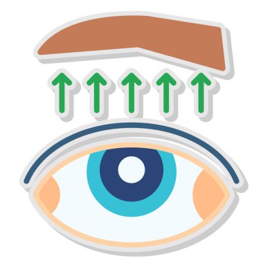 Beyaz arkaplanda izole edilmiş düz bir göz simgesi. İnsan sembolü vektör illüstrasyonu.