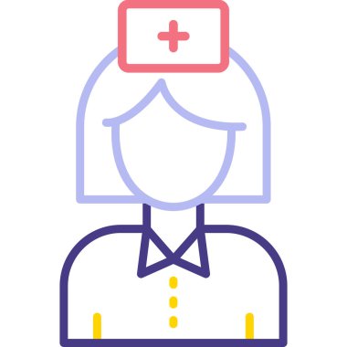 Doktor. Web simgesi basit illüstrasyon