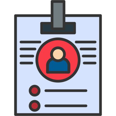 Kimlik kartı. Basit resimleme