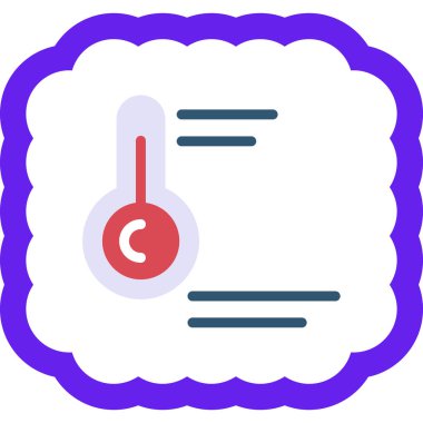 termometre simgesi, vektör illüstrasyonu basit tasarım