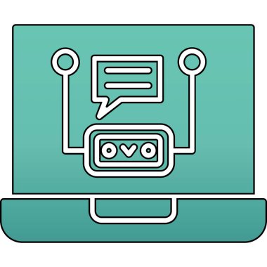 Sohbet ikonu. özet vektör illüstrasyonu