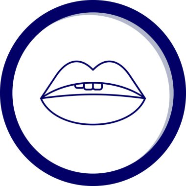 dudak simgesi vektör illüstrasyonu