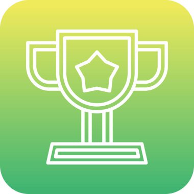 kupa çizgi simgesi vektörü