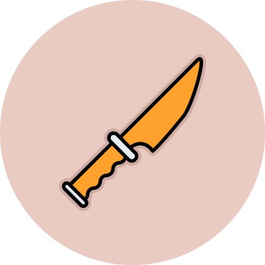 Bir bıçak simgesinin vektör illüstrasyonu