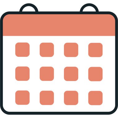 Takvim. Web simgesi basit illüstrasyon