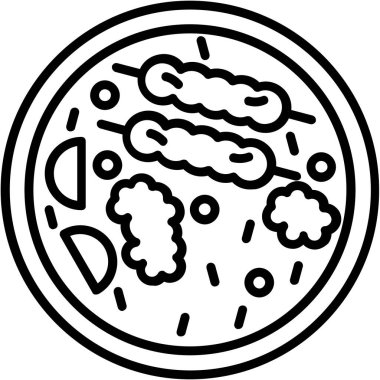 Yemek. Web simgesi basit illüstrasyon